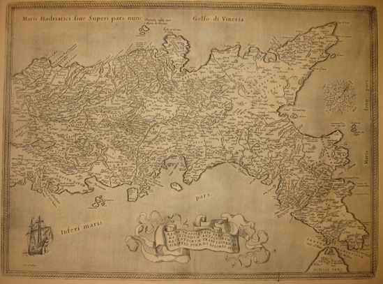 Ortelius Abraham (1528-1598) Regni Neapolitani verissima secundum antiquorum et recentiorum traditionem Descriptio, Pyrrho Ligorio Auct. 1603 Anversa